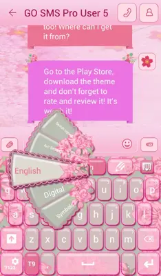 GO SMS Pink Flower Theme android App screenshot 6